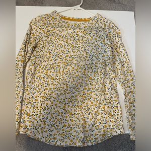 Lemon yellow long sleeve shirt, size XL 14-16 Girls